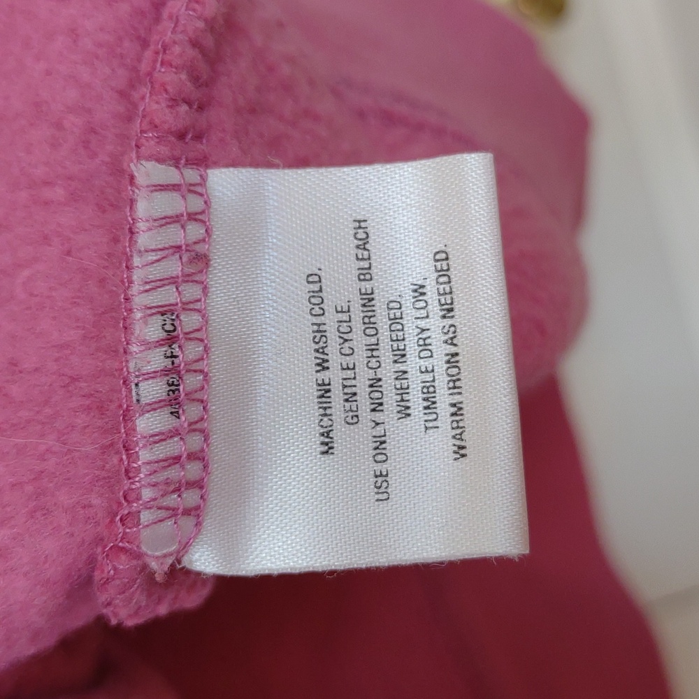 Basic Editions Pink Soft LS Roll Collar Sunflower Raised Design Sweatshirt - Picture 9 of 11